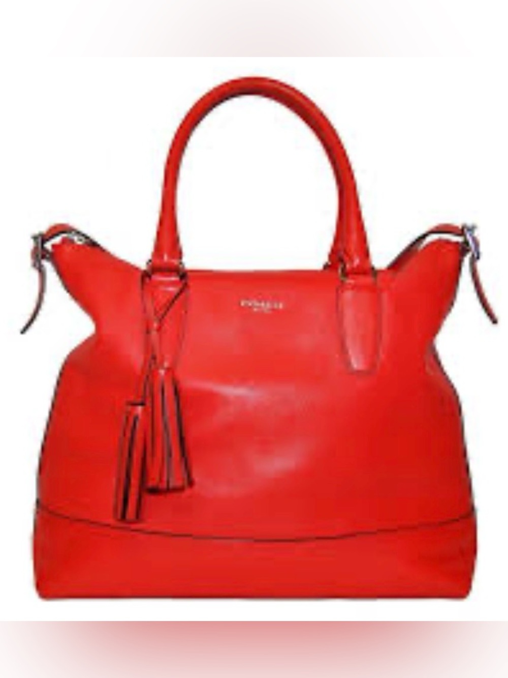 Coach Legacy Rory Satchel Leather Tote Coral Red Tassel Classic Timeless